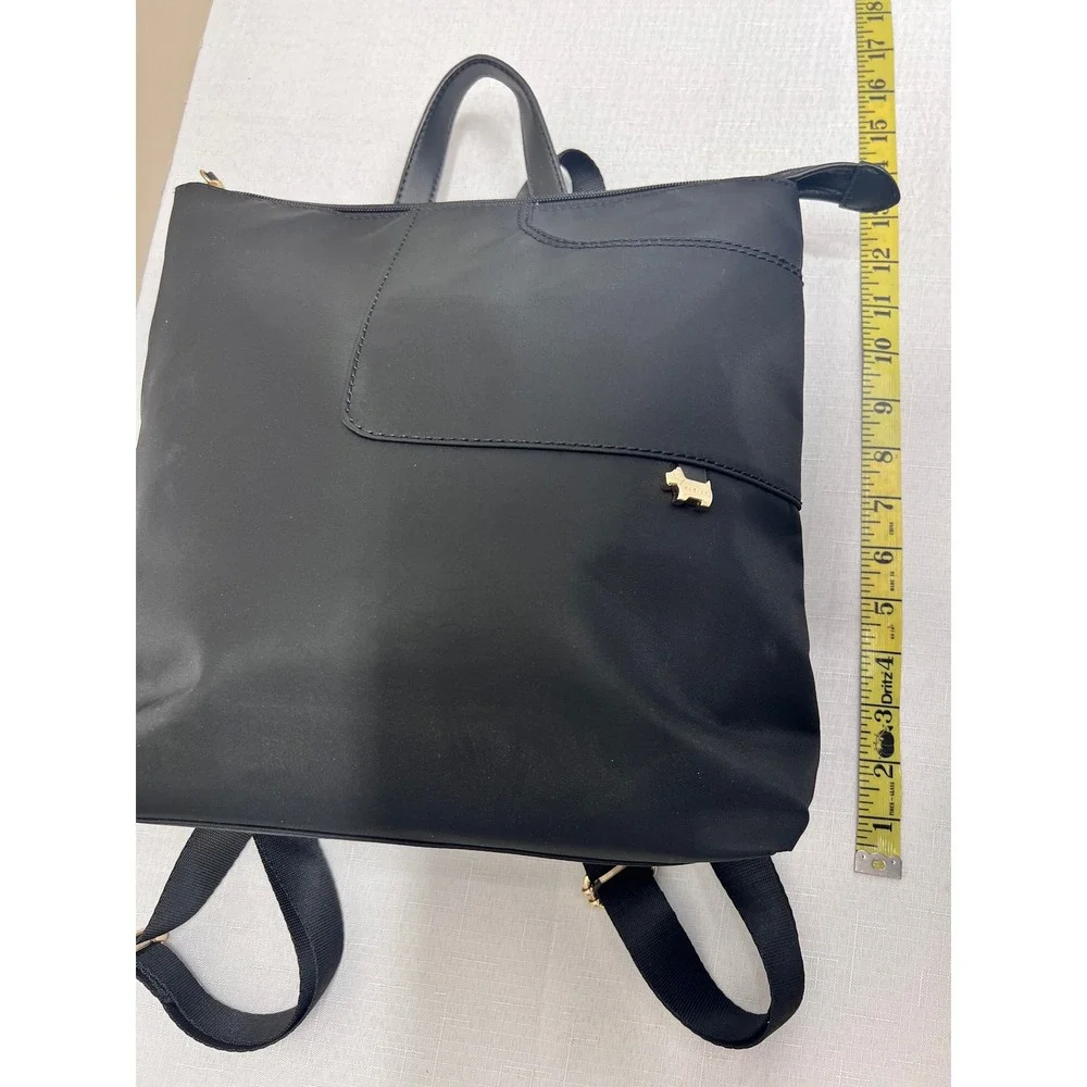 Radley London Backpack Women Medium Black Excellent Recycled Nylon Zip Pocket